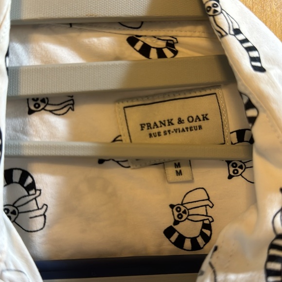 Frank & Oak Men’s Shirt Lemur Print - Picture 2 of 3